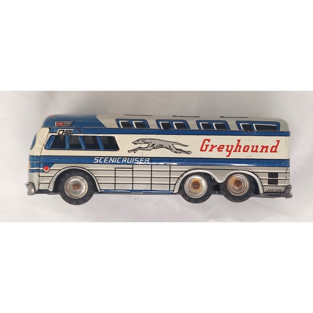 1950s Greyhound Scenicruiser Tin Litho Friction Bus #69570